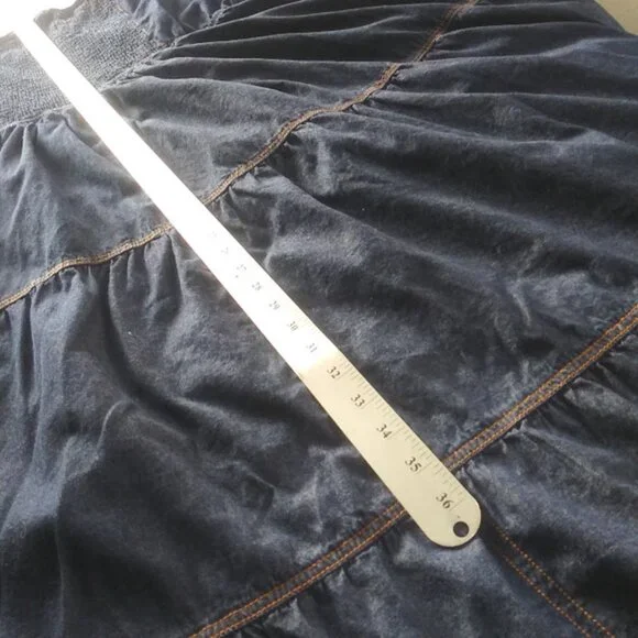 Terra & Sky Jean flutter sleeve midi Dress women's size 3X (24W-26W) - Picture 10 of 14